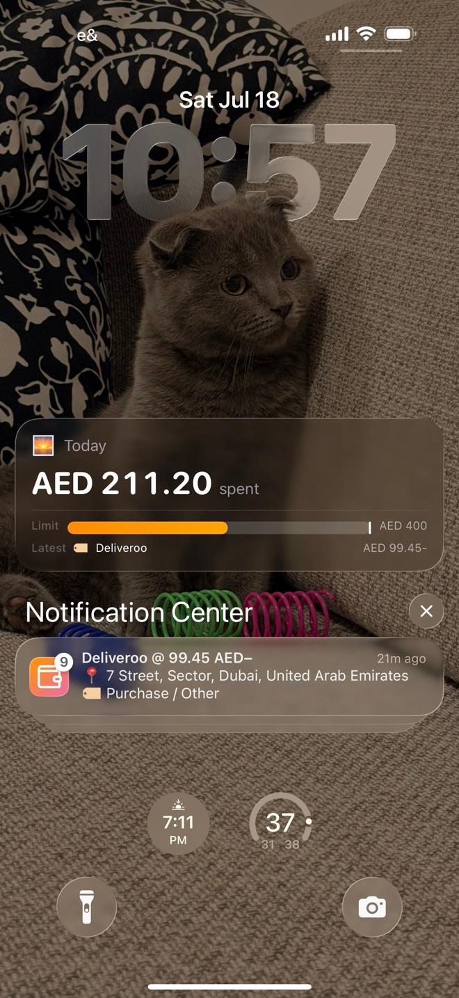 Lock Screen with Dibba Live Activity